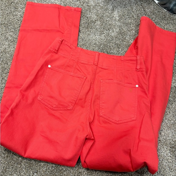 Anthropologie Pilcro relaxed cuff mid rise straight jeans in raspberry size 28 - Picture 3 of 6